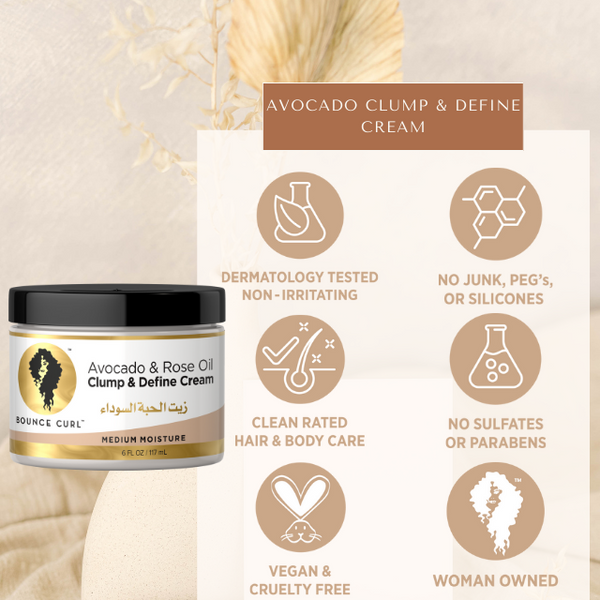 Bounce Curl Avocado & Rose Oil Clump and Define Cream
