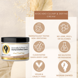 Bounce Curl Avocado & Rose Oil Clump and Define Cream