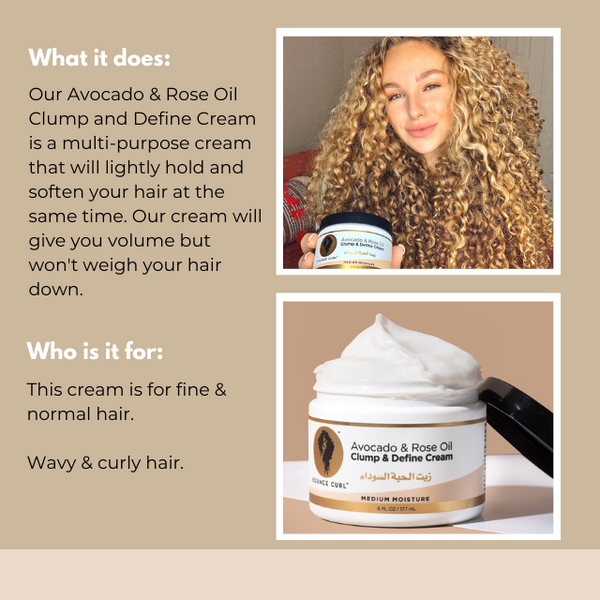 Bounce Curl Avocado & Rose Oil Clump and Define Cream