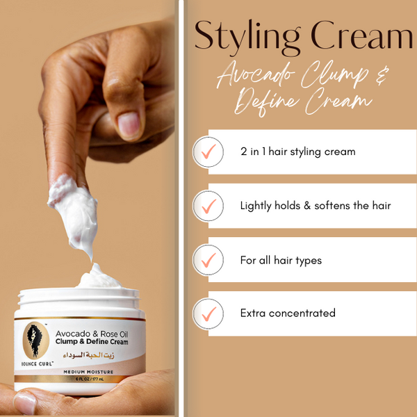 Bounce Curl Avocado & Rose Oil Clump and Define Cream