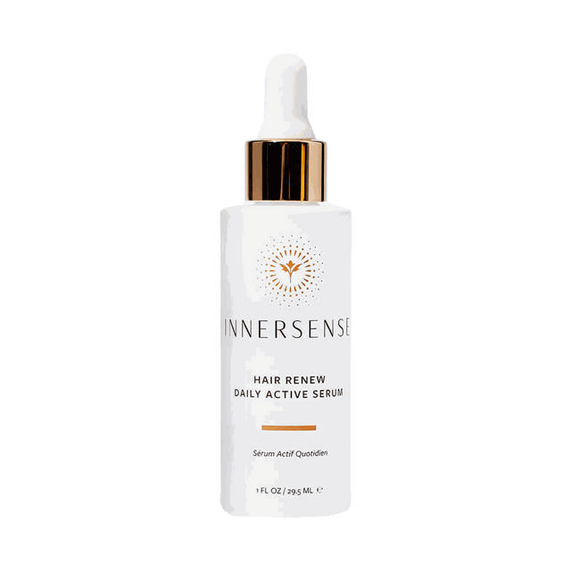 Innersense Hair Renew Daily Active Serum bottle with calming scalp treatment ingredients