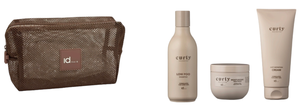 IdHAIR Curly XCLS - Gjafataska:
Shampoo, Moisturising Treatment & Soft Definition Cream.