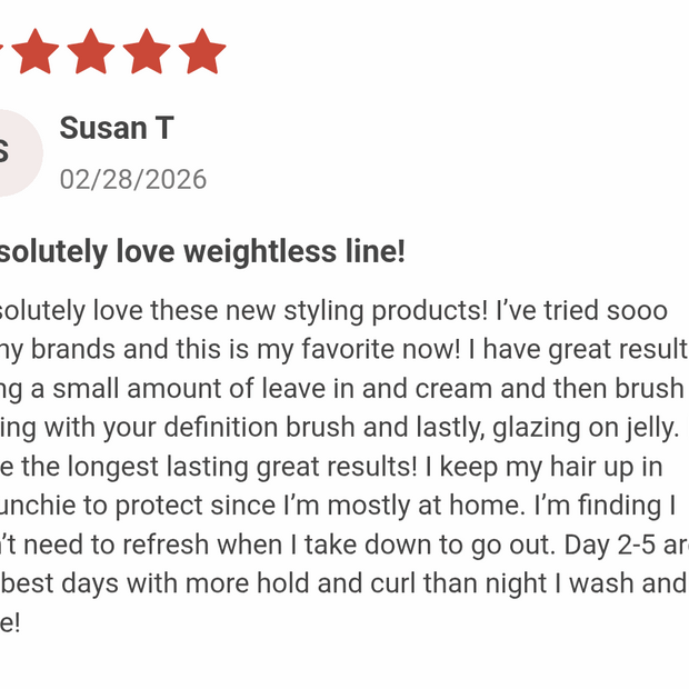 Bounce Curl Weightless Collection lightweight haircare products for fine and curly hair