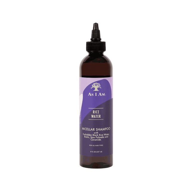As I Am Rice Water Micellar Shampoo 8oz bottle for moisturizing and cleansing hair