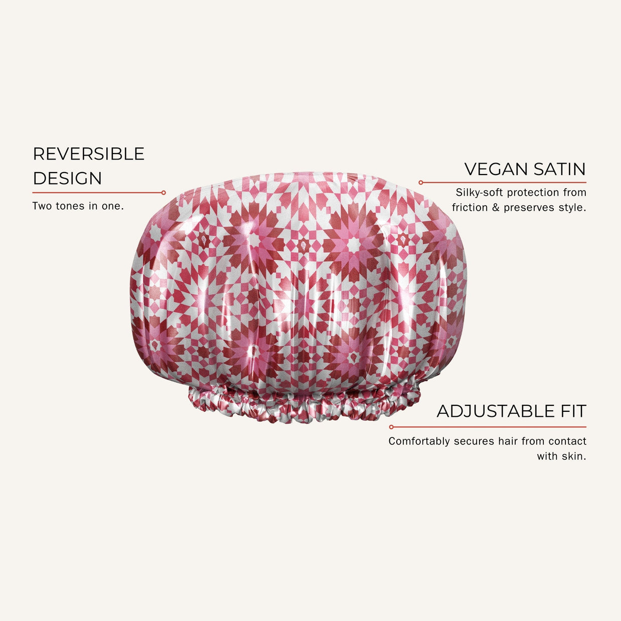 Bounce Curl Reversible Satin Hair Bonnet - 3 Litir
