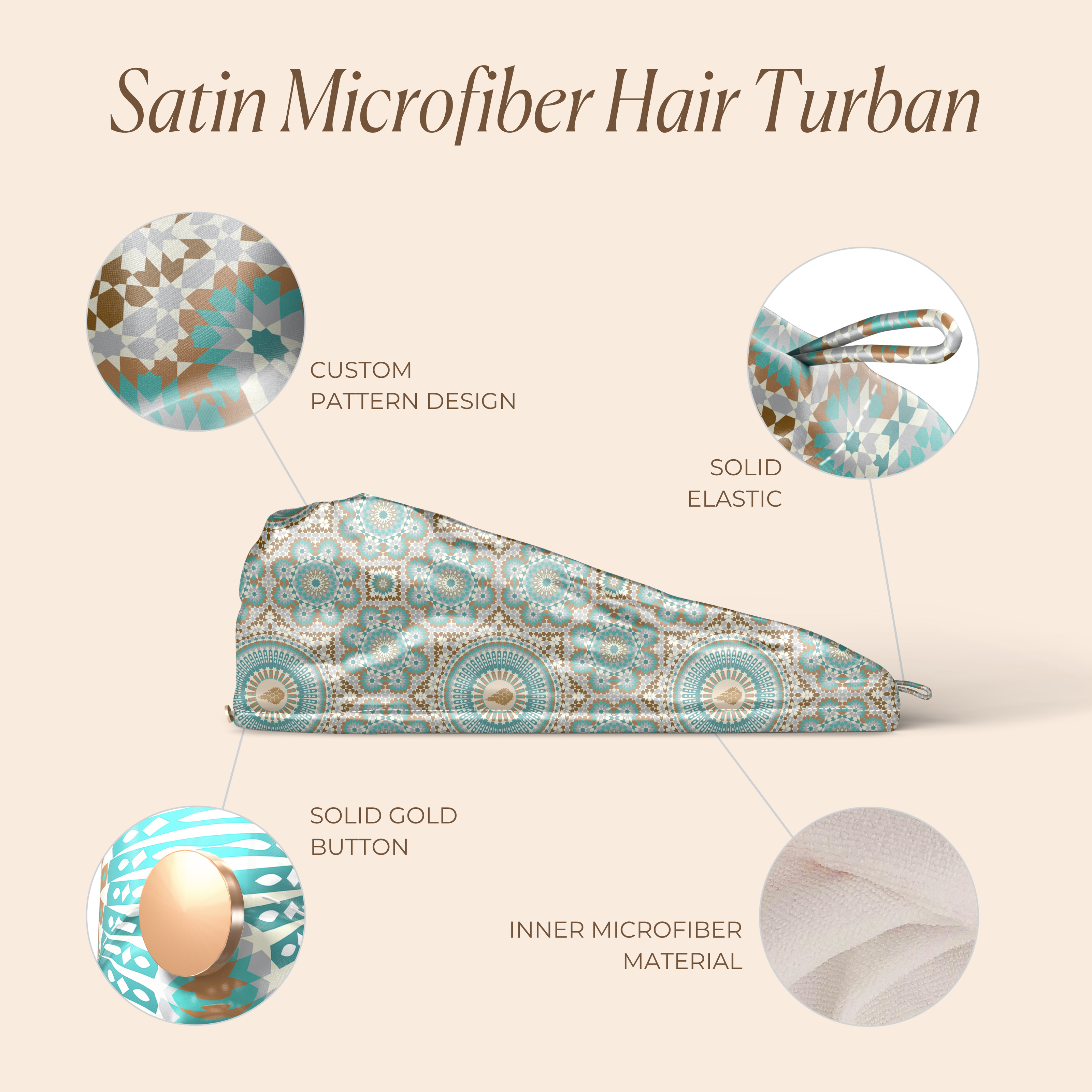 Bounce Curl Satin Microfiber Turban - Forpöntun