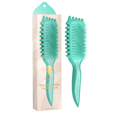 Bounce Curl Slick-Dense Define EdgeLift brush with medium-density TPEE bristles for gentle curl definition on delicate, wavy, curly, coily hair