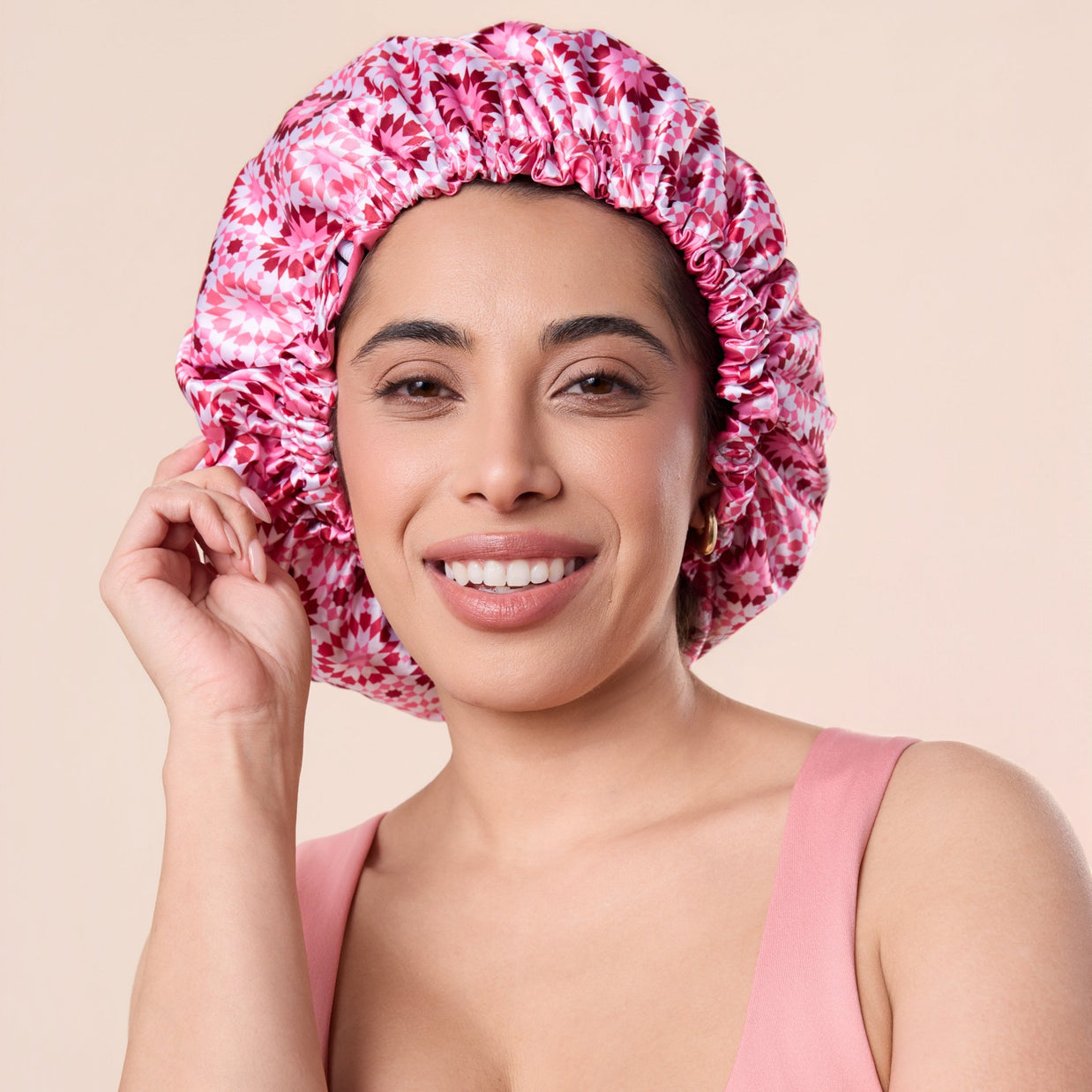 Bounce Curl Reversible Satin Hair Bonnet - 3 Litir