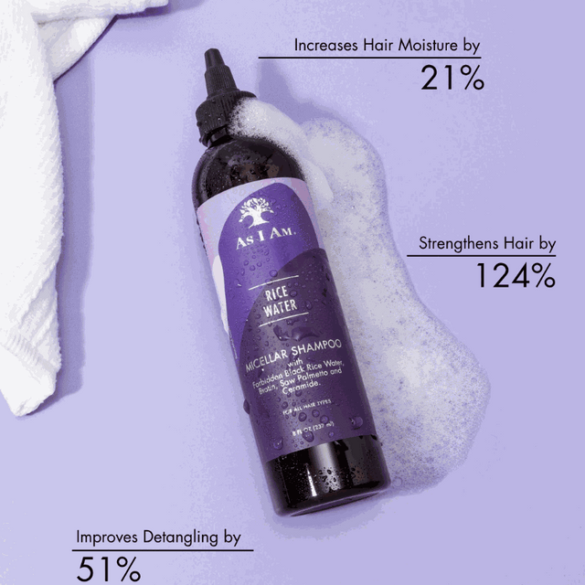 As I Am Rice Water Micellar Shampoo 8oz - Forpöntun