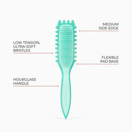 Bounce Curl Slick-Flex Define EdgeLift ultra-gentle curl brush with wide-spaced bristles for defining and detangling fragile curly hair.