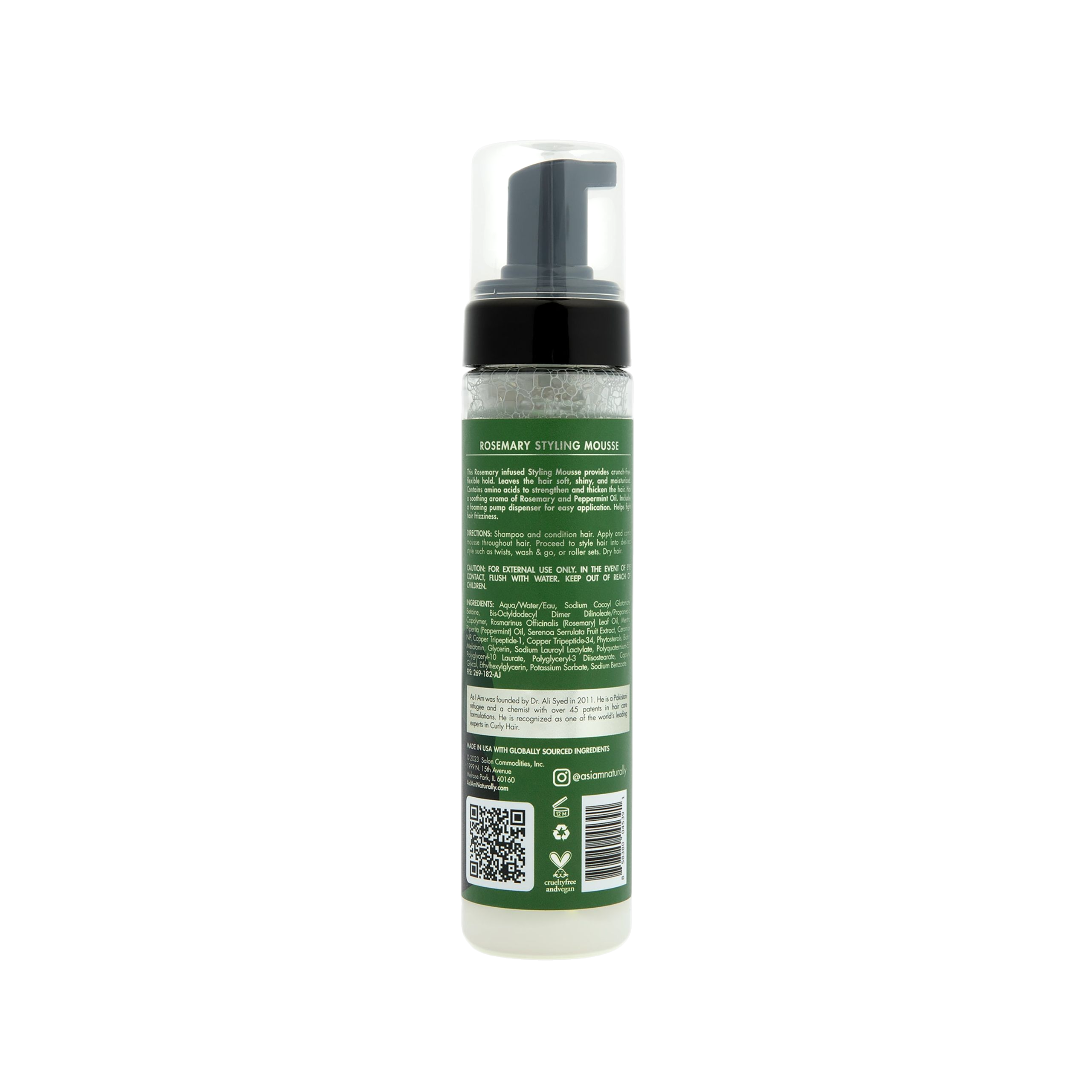 As I Am Rosemary Styling Mousse 8oz
