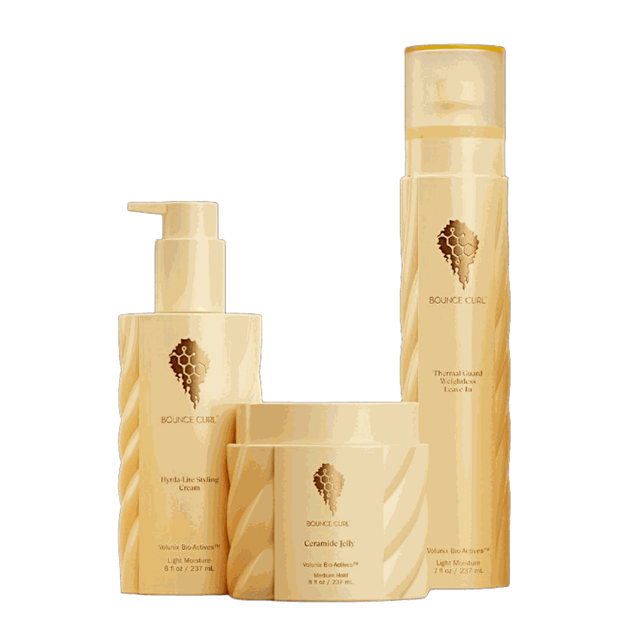 Bounce Curl Weightless Styling Kit for fine and thin hair with lightweight curl care products