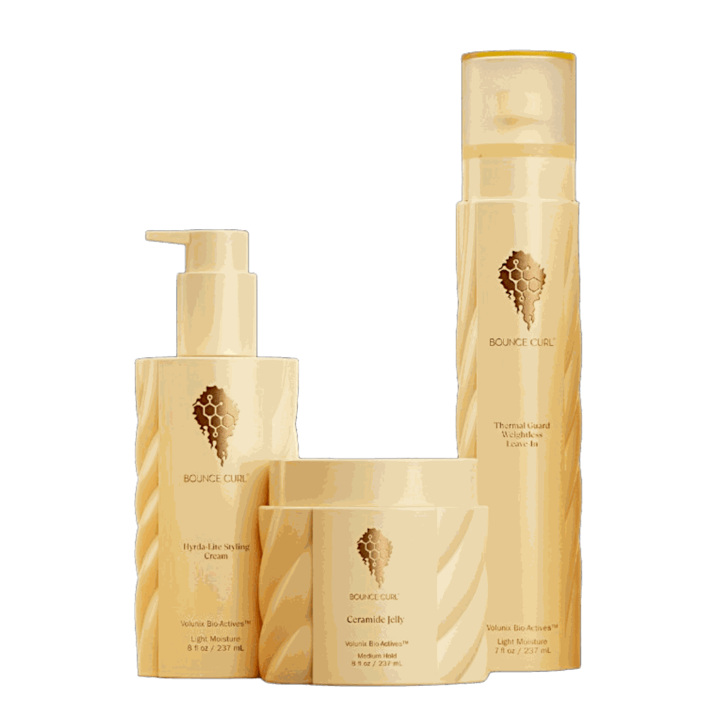 Bounce Curl Weightless Styling Kit for fine and thin hair with lightweight curl care products