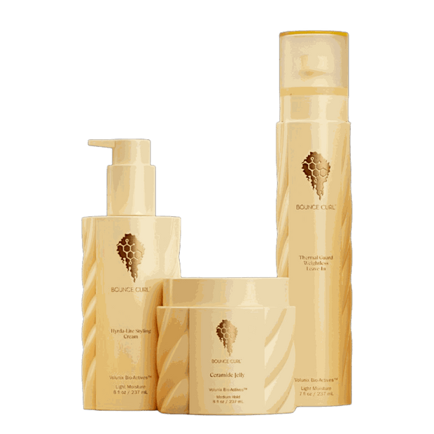 Bounce Curl Weightless Styling Kit for fine and thin hair with lightweight curl care products