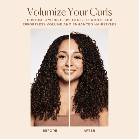Bounce Curl Volume Root Clips lifting hair roots for added volume on wavy hair