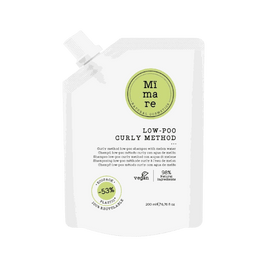 Mïmare Low Poo Shampoo bottle for gentle cleansing of curly hair with melon water and aloe vera