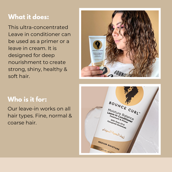 Bounce Curl Moisture Balance Leave-In Conditioner - Treatment, Primer & Styler